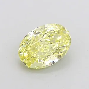 1.07ct OVAL Fancy Intense Yellow VS1 Coloured Lab diamond