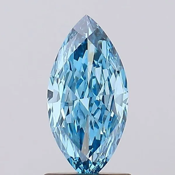 1.15ct MARQUISE Fancy Vivid Blue VS1 Coloured Lab diamond