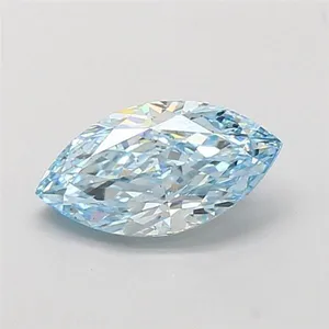 1.63ct MARQUISE Fancy Vivid Blue VS2 Coloured Lab diamond