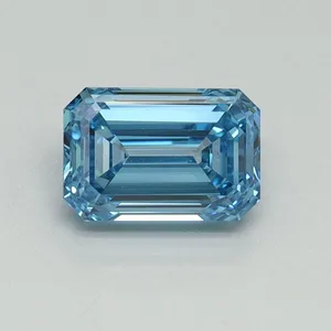 1.01ct EMERALD Fancy Vivid Blue VS1 Coloured Lab diamond