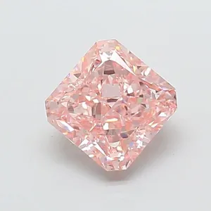 1.45ct RADIANT Fancy Intense Pink VS2 Coloured Lab diamond