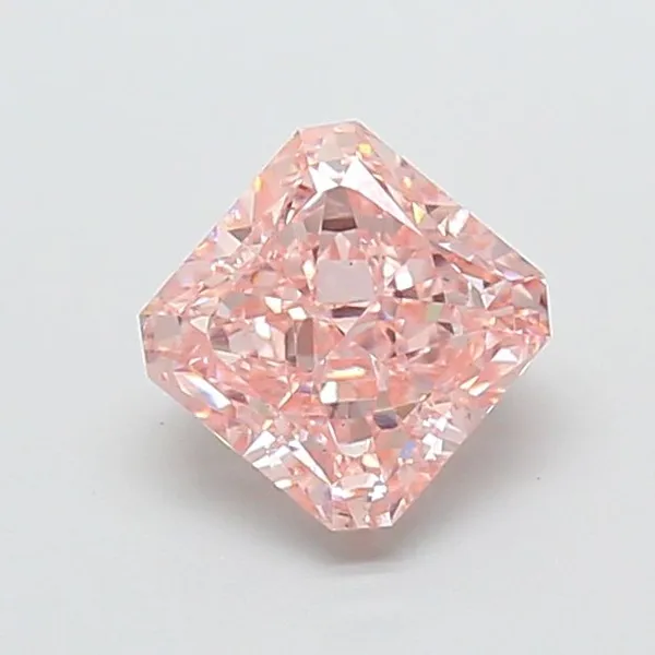 1.45ct RADIANT Fancy Intense Pink VS2 Coloured Lab diamond