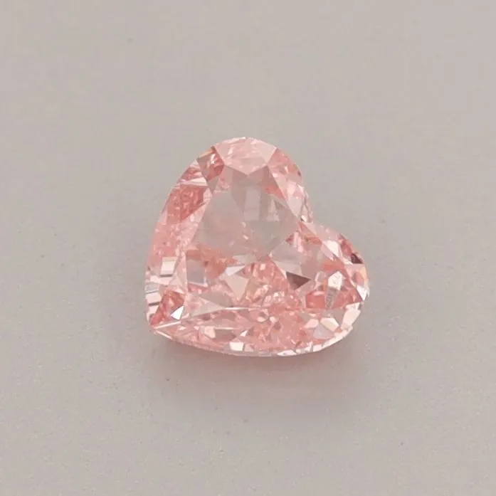 0.39ct HEART Fancy Vivid Pink VS1 Coloured Lab diamond
