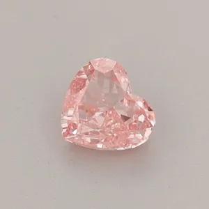 0.39ct HEART Fancy Vivid Pink VS1 Coloured Lab diamond