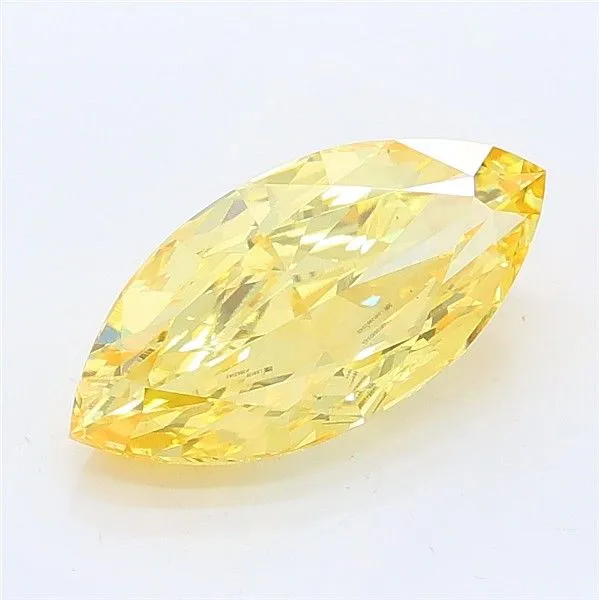 2ct MARQUISE Fancy Intense Yellow VS1 Coloured Lab diamond