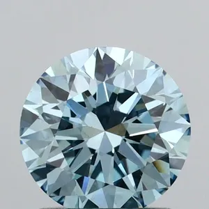 1.01ct ROUND Fancy Vivid Blue VS2 Coloured Lab diamond