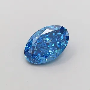 1.02ct OVAL Fancy Vivid Blue SI1 Coloured Lab diamond