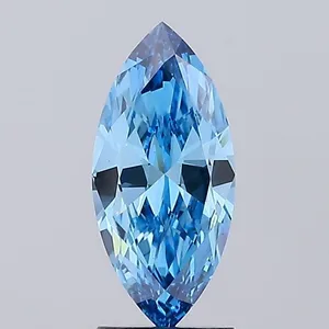1.59ct MARQUISE Fancy Vivid Blue VS1 Coloured Lab diamond