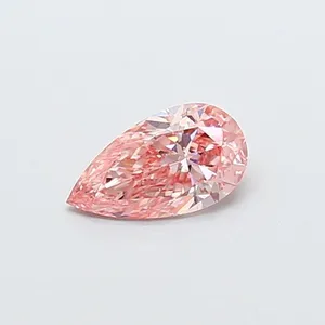 0.57ct PEAR Fancy Vivid Pink VS1 Coloured Lab diamond