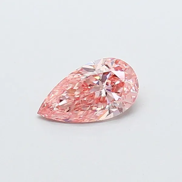 0.57ct PEAR Fancy Vivid Pink VS1 Coloured Lab diamond