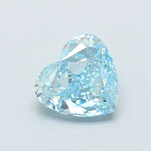 1.01ct HEART Fancy Intense Blue VVS2 Coloured Lab diamond