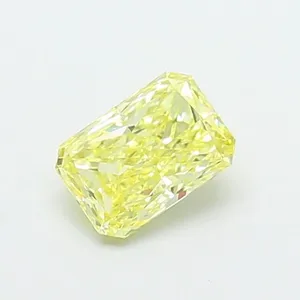 0.91ct RADIANT Fancy Intense Yellow VVS2 Coloured Lab diamond