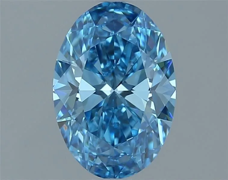 1.02ct OVAL Fancy Vivid Blue VVS2 Coloured Lab diamond
