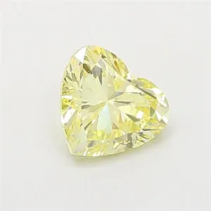 0.98ct HEART Fancy Yellow VVS2 Coloured Lab diamond