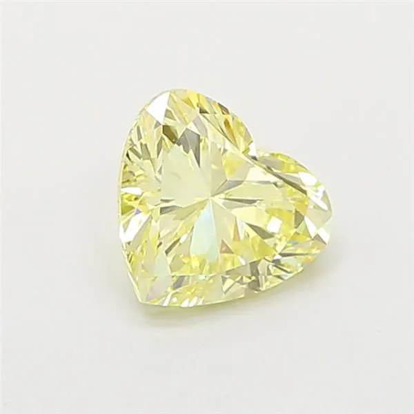 0.98ct HEART Fancy Yellow VVS2 Coloured Lab diamond