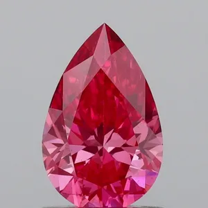 0.75ct PEAR Fancy Vivid Pink VS2 Coloured Lab diamond
