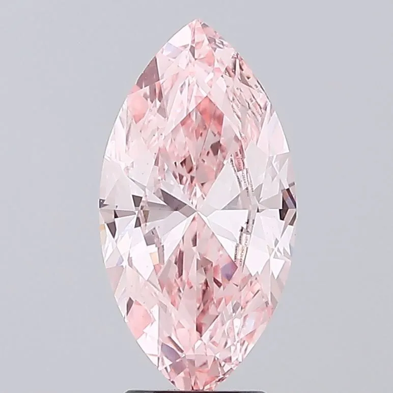 3.00ct MARQUISE Fancy Vivid Pink VVS2 Coloured Lab diamond