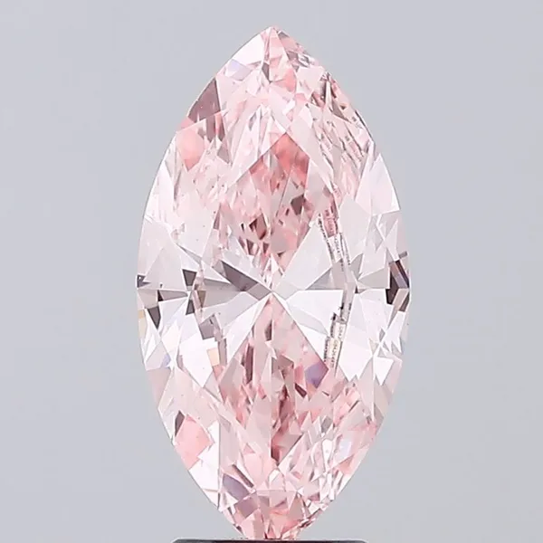 3ct MARQUISE Fancy Vivid Pink VVS2 Coloured Lab diamond