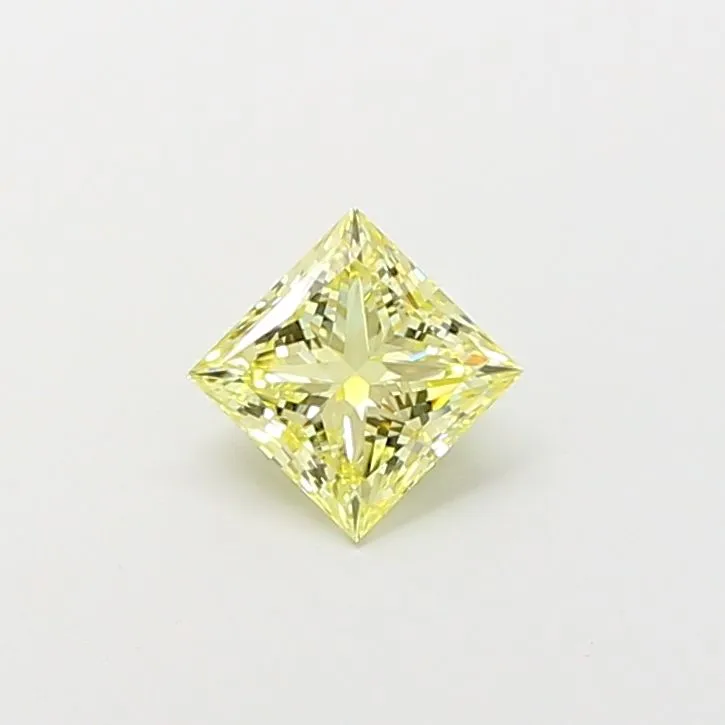 1.04ct PRINCESS Fancy Yellow VS1 Coloured Lab diamond