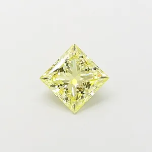 1.04ct PRINCESS Fancy Yellow VS1 Coloured Lab diamond