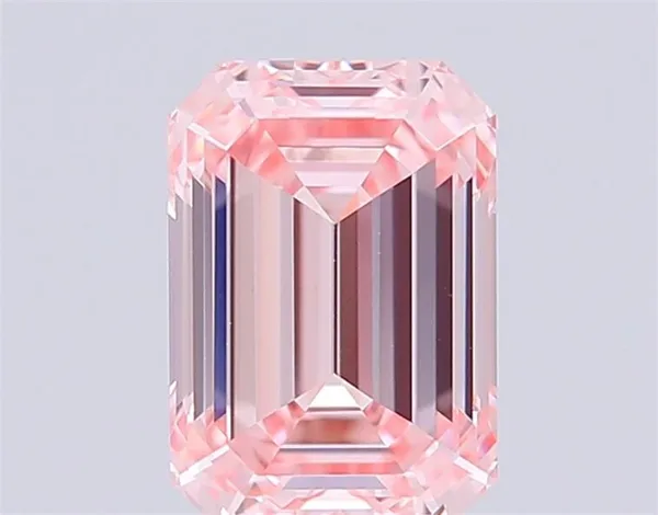 1.32ct EMERALD Fancy Intense Pink VVS2 Coloured Lab diamond