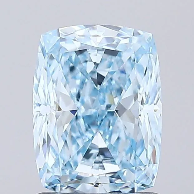 1.48ct CUSHION Fancy Vivid Blue VS1 Coloured Lab diamond