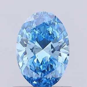 0.62ct OVAL Fancy Vivid Blue VS1 Coloured Lab diamond