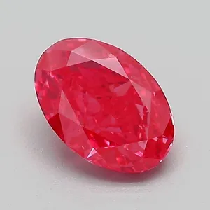 1.06ct OVAL Fancy Vivid Pink VS1 Coloured Lab diamond