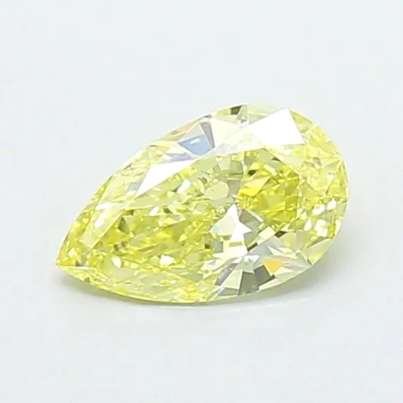 0.48ct PEAR Fancy Intense Yellow VS2 Coloured Lab diamond