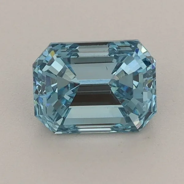 1.05ct EMERALD Fancy Vivid Blue VS1 Coloured Lab diamond