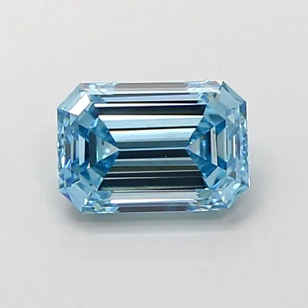 1.09ct EMERALD Fancy Intense Blue VVS2 Coloured Lab diamond