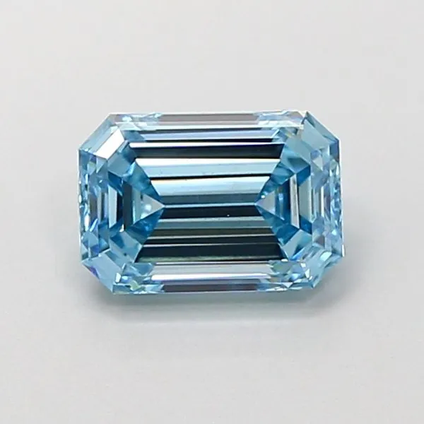 1.09ct EMERALD Fancy Intense Blue VVS2 Coloured Lab diamond