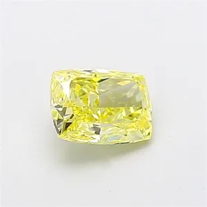 1.05ct CUSHION Fancy Intense Yellow VS2 Coloured Lab diamond