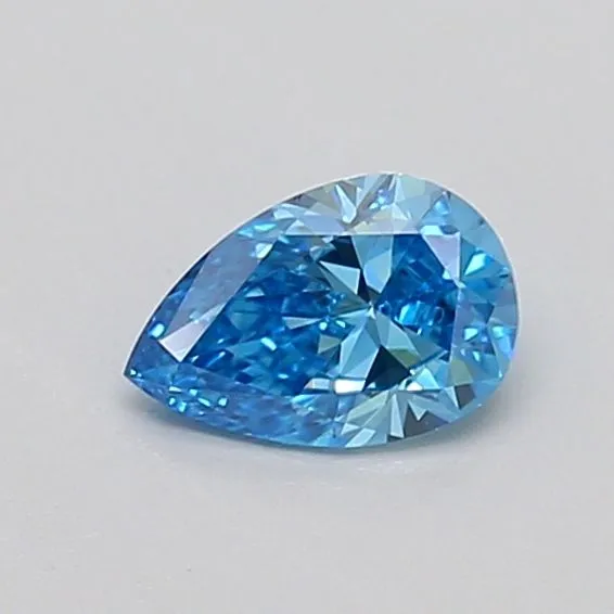 0.35ct PEAR Fancy Vivid Blue VVS2 Coloured Lab diamond