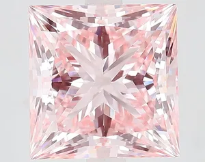 4.58ct PRINCESS Fancy Intense Pink VVS2 Coloured Lab diamond