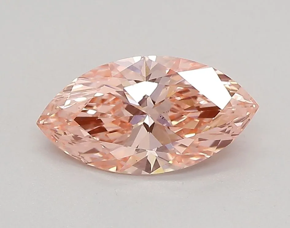 0.77ct MARQUISE Fancy Vivid Pink VS1 Coloured Lab diamond