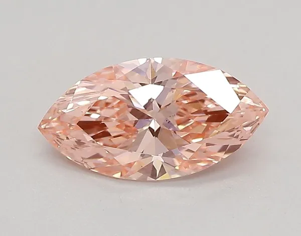 0.77ct MARQUISE Fancy Vivid Pink VS1 Coloured Lab diamond