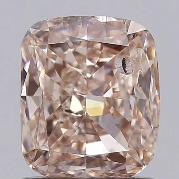 1.03ct CUSHION Fancy Brownish Pink I1 Coloured Lab diamond