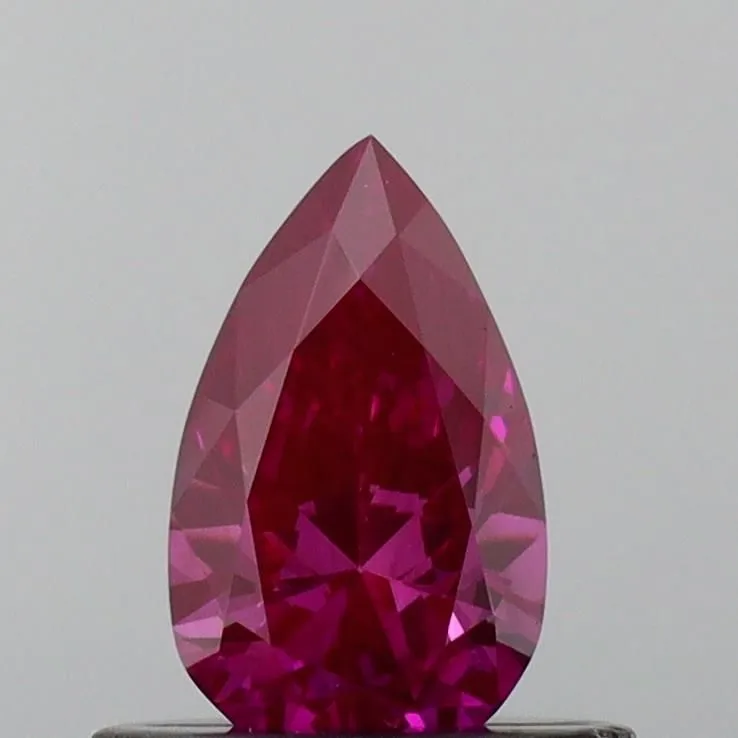 0.47ct PEAR Fancy Deep Pink VS2 Coloured Lab diamond