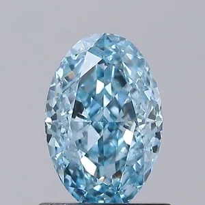 1.07ct OVAL Fancy Vivid Blue VVS2 Coloured Lab diamond