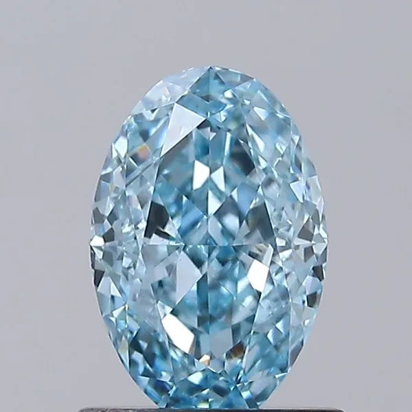 1.07ct OVAL Fancy Vivid Blue VVS2 Coloured Lab diamond