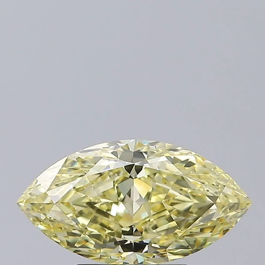 2.04ct MARQUISE Fancy Intense Yellow VVS2 Coloured Lab diamond