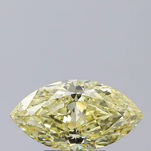 2.04ct MARQUISE Fancy Intense Yellow VVS2 Coloured Lab diamond