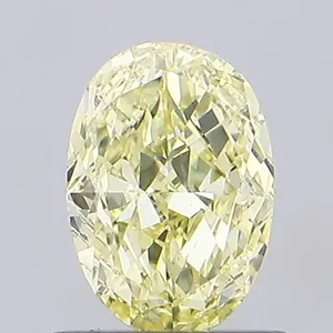 0.7ct OVAL Fancy Yellow VS1 Coloured Lab diamond