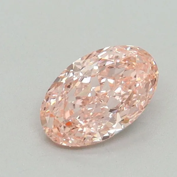 0.63ct OVAL Fancy Vivid Pink VVS2 Coloured Lab diamond