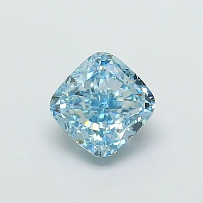 1.33ct CUSHION Fancy Vivid Blue VVS2 Coloured Lab diamond