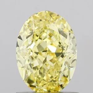 1.03ct OVAL Fancy Yellow VS1 Coloured Lab diamond