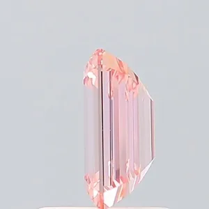 0.84ct EMERALD Fancy Pink VS1 Coloured Lab diamond