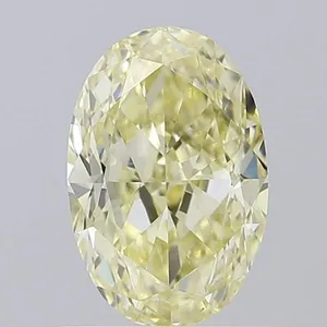 1.07ct OVAL Fancy Yellow VVS2 Coloured Lab diamond