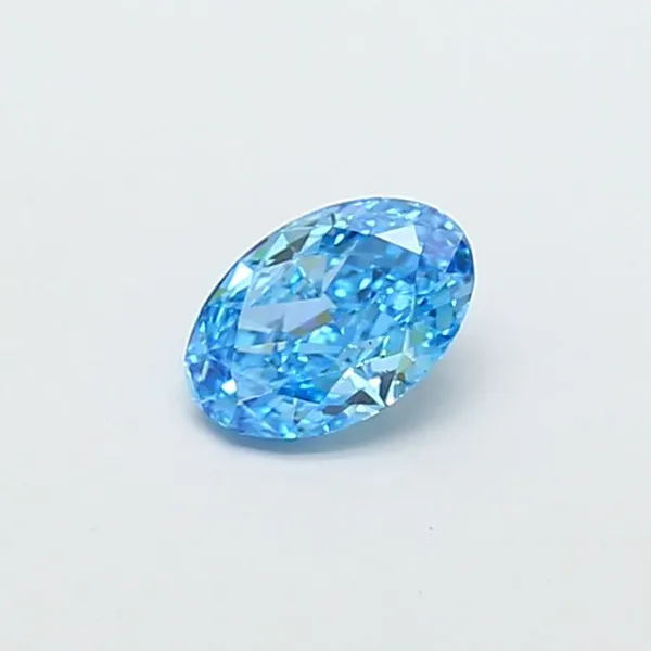 1.02ct OVAL Fancy Vivid Blue VS2 Coloured Lab diamond